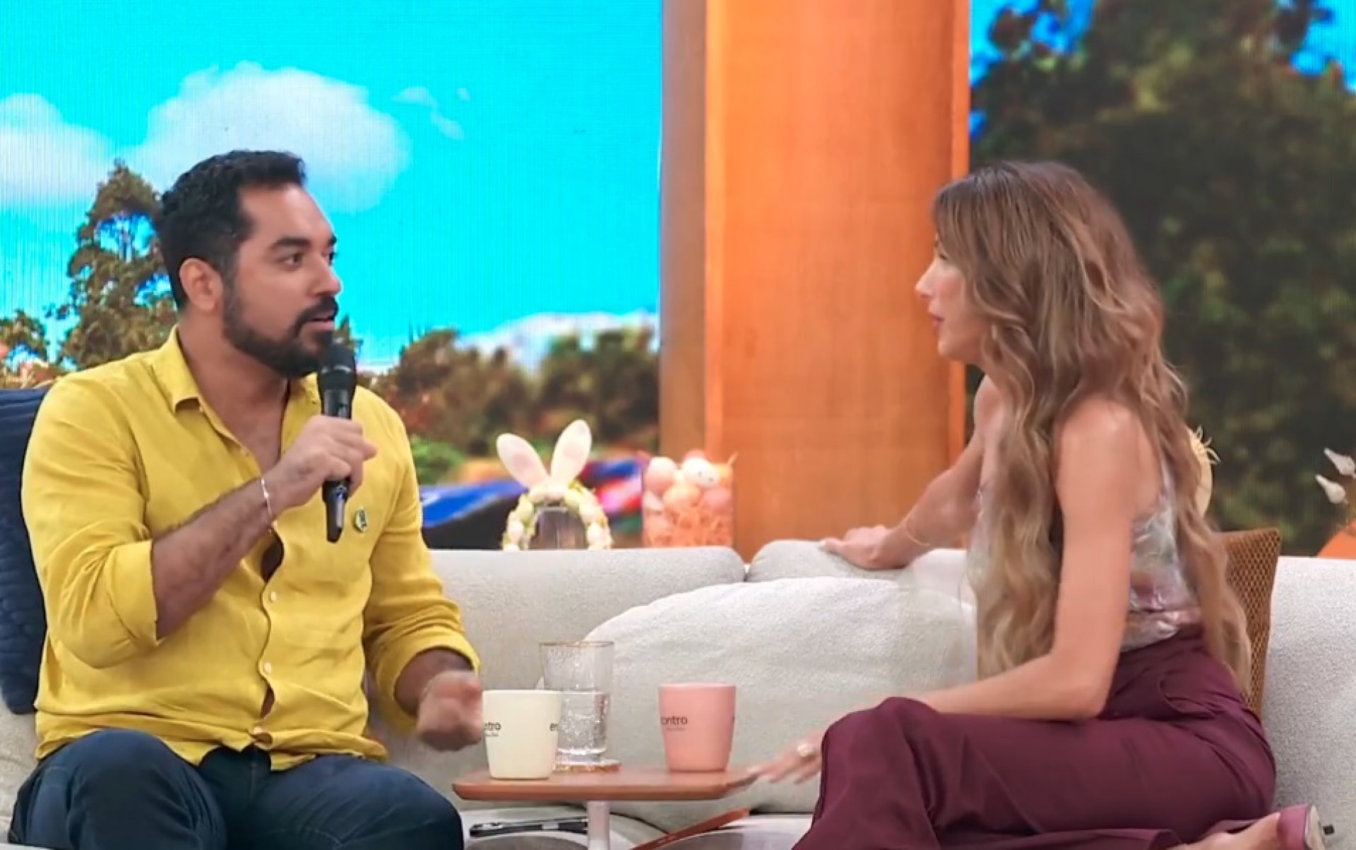 Thoma?s Aquino durante o 'Encontro' - Reprodução de vídeo / TV Globo