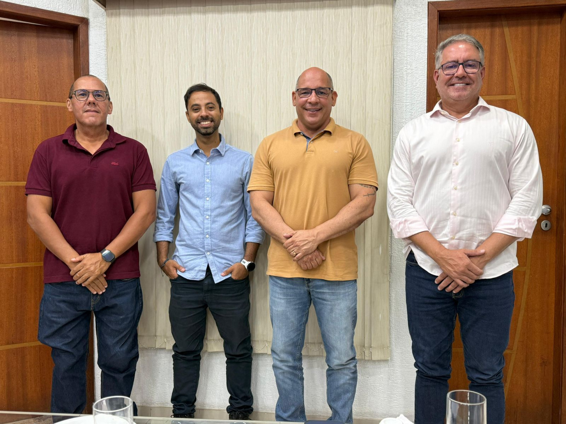 Encontro reúne Rafael Franco, Marcelo Magno, Diego Silveira e representantes institucionais. - Reprodução/