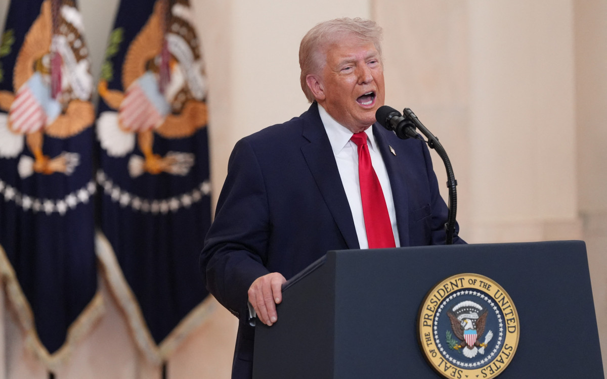 Trump fez um pronunciamento na TV sobre o conflito no Oriente M&eacute;dio - AFP