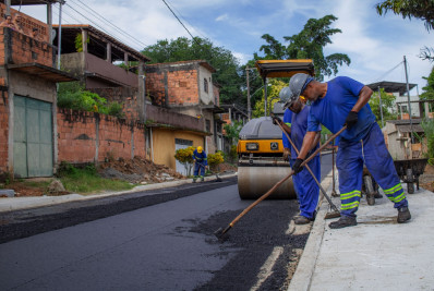 Marambaia entra na fase final de pavimentação do bairro