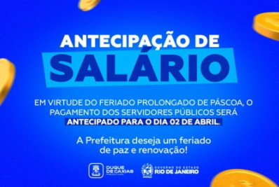 Prefeitura de Caxias antecipa salário de abril para servidores