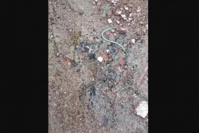 Moradora denuncia vazamento de água na Rua Avenida Central, em Cabo Frio