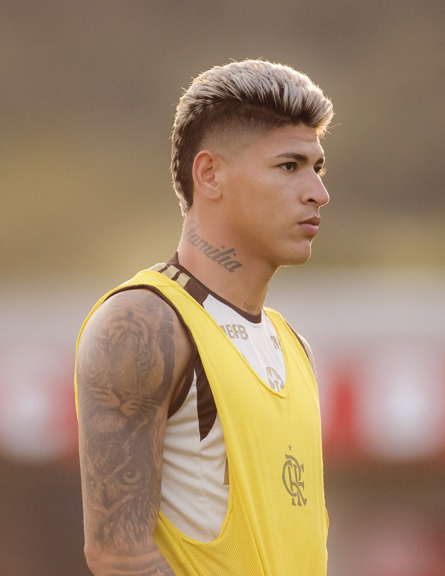 Carrascal em treino no Ninho do Urubu