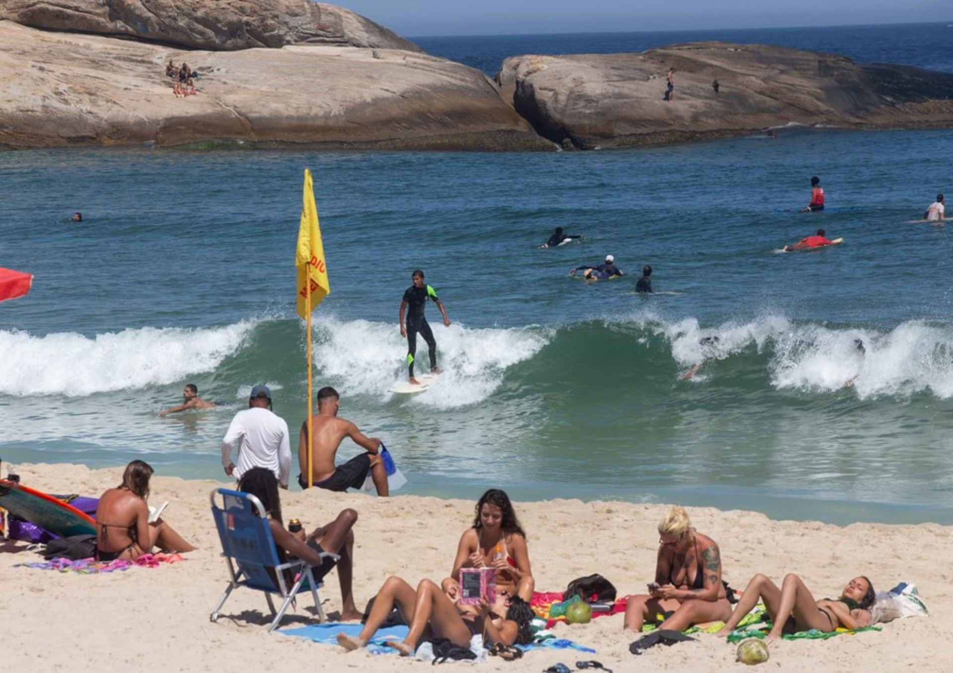 Praia do Arpoador é mais uma balneável para o feriado - Érica Martin/Agência O Dia