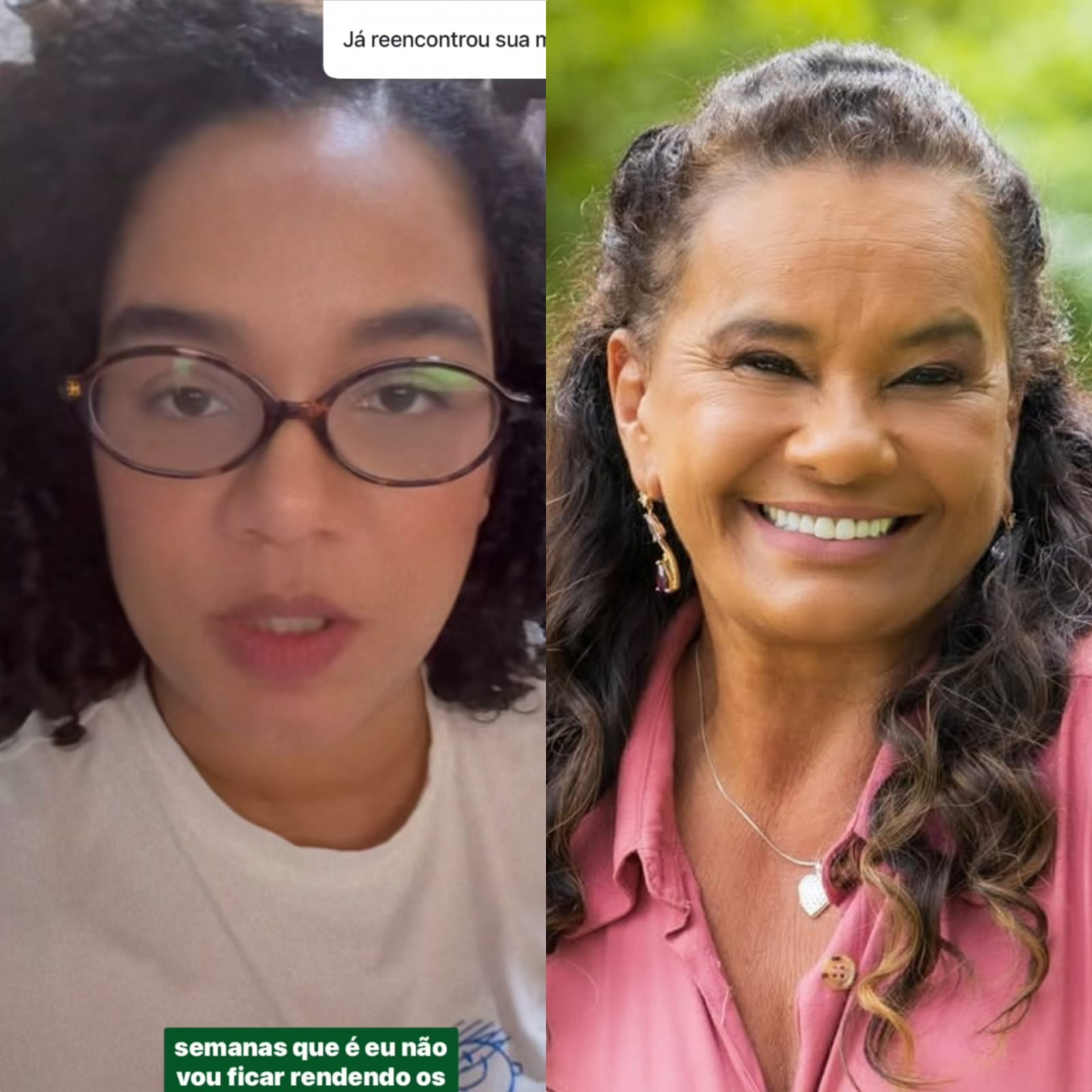 Filha de Solange fala do reencontro após eliminação da mãe do 'BBB 26' - Reprodução de vídeo / Instagram