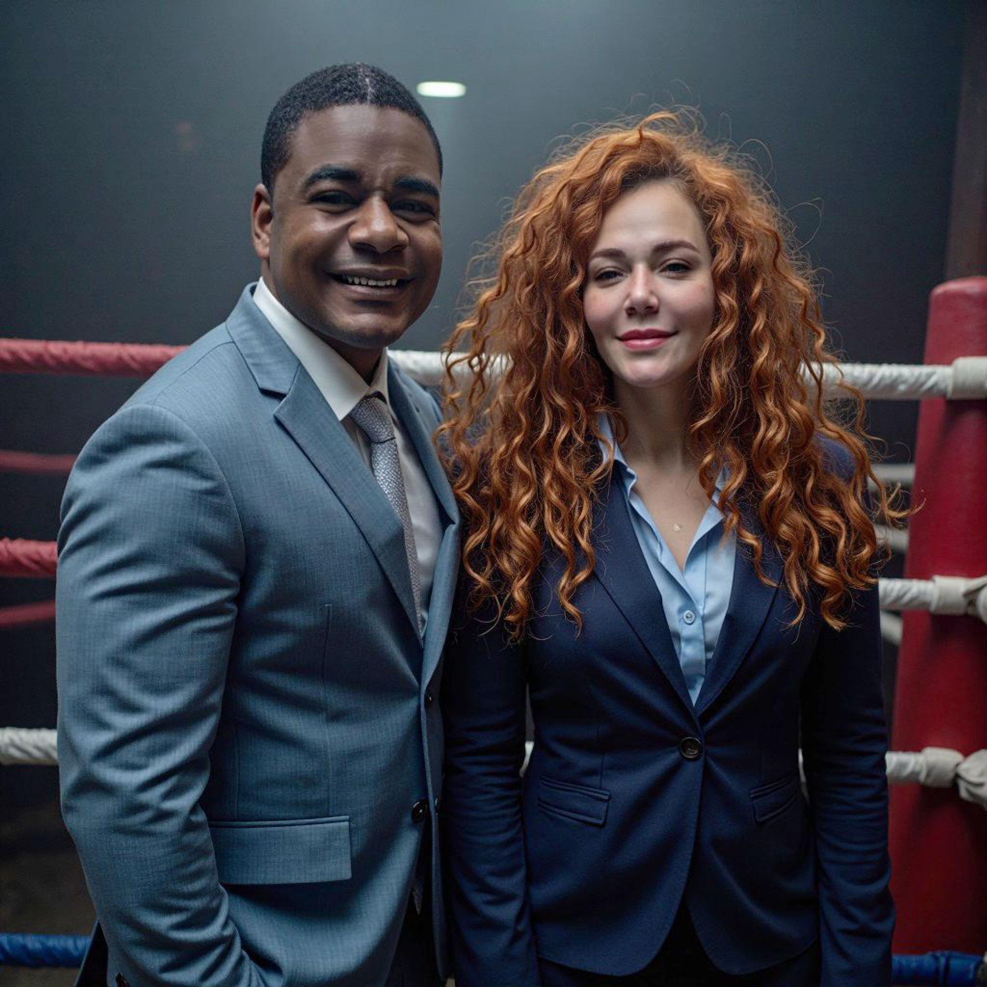 Wallace Moraes posa com Patricia Rovarotto, sua esposa e tamb&eacute;m respons&aacute;vel pelo Outboxing Fight Night  - (Foto: Priscila Tessarini)