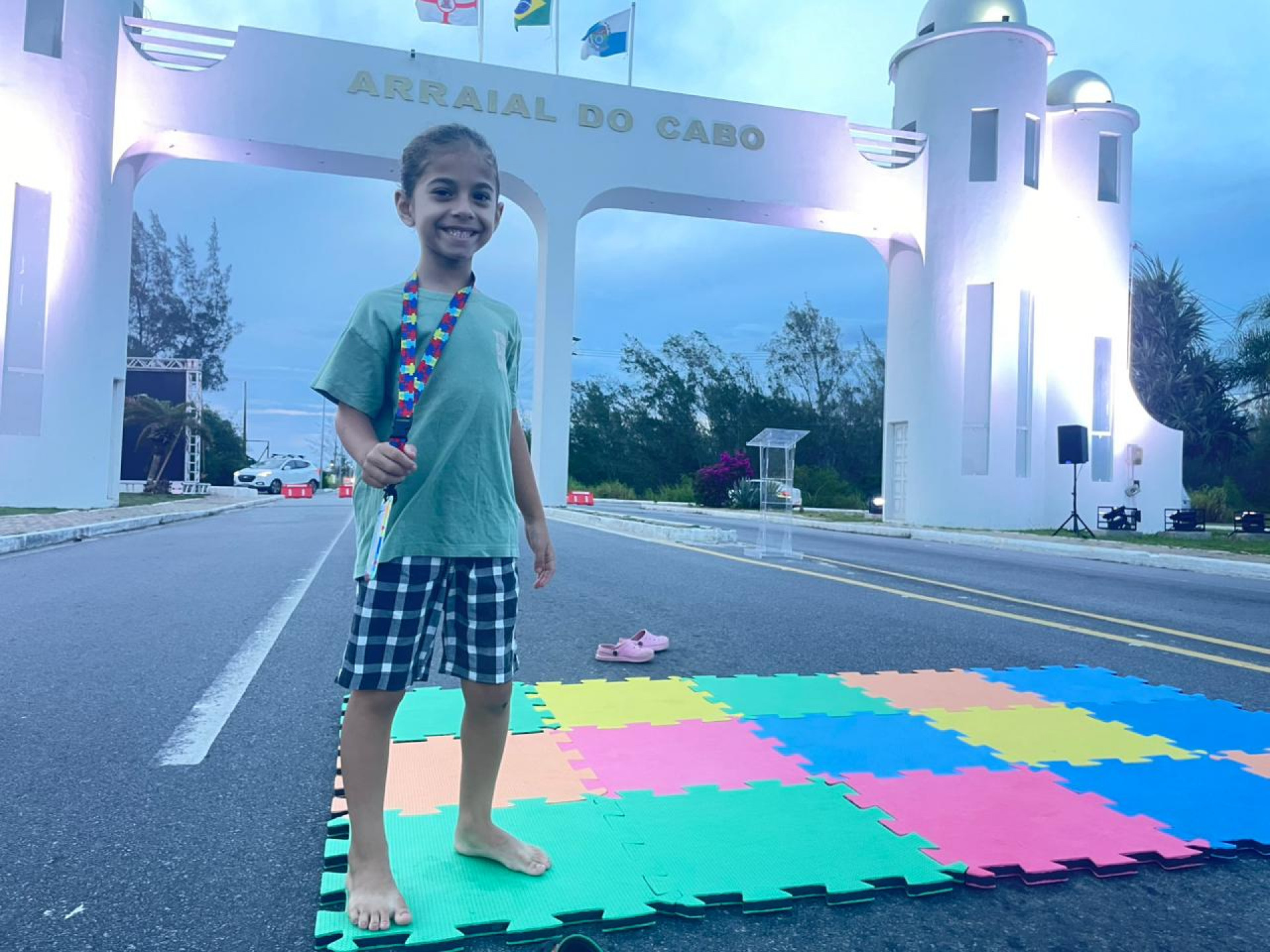 Crianças interagem em espaço preparado para receber o público. - Reprodução/ Ascom