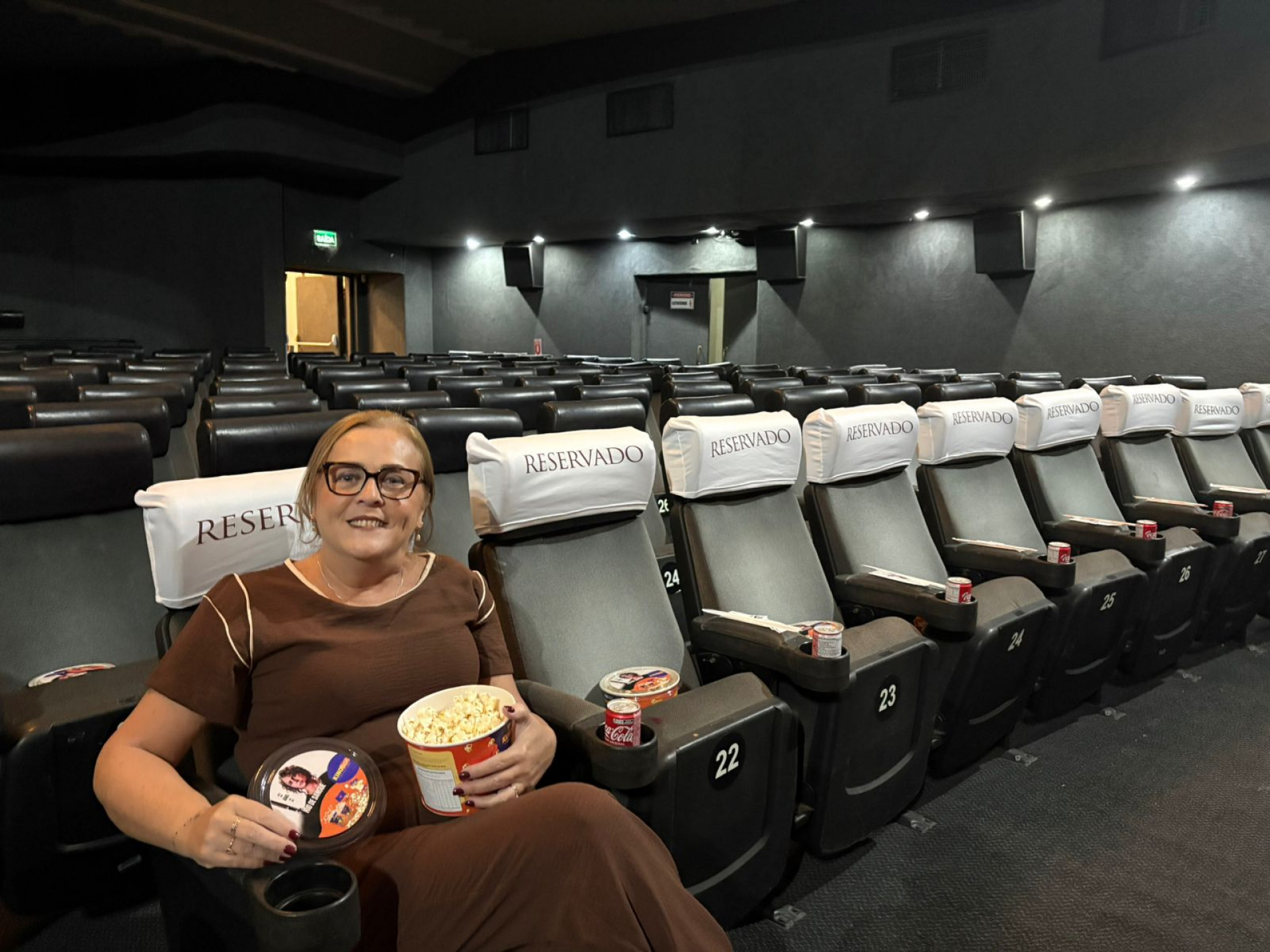 Patrícia Cotta ressaltou a beleza do Cine Odeon - Fred Vidal / Agência O Dia