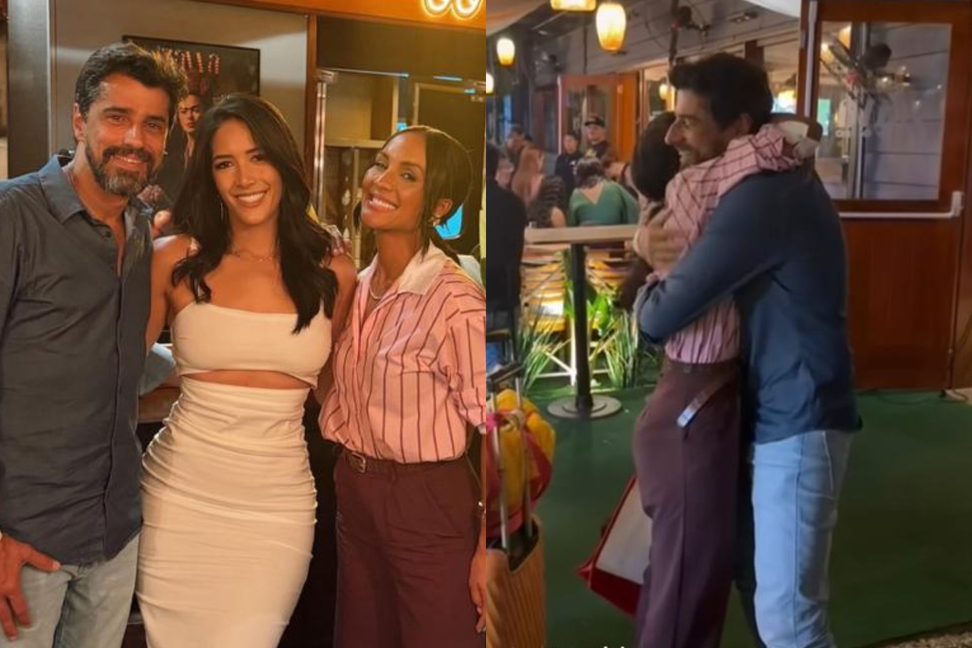 Eliminados do 'BBB 26', Alberto Cowboy e Maxiane se reencontram fora da casa