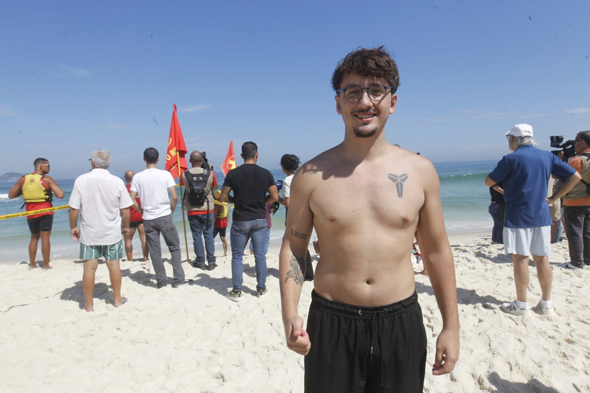 Benjamin Bismarker presenciou queda de helicóptero no mar da praia da Barra da Tijuca - Reginaldo Pimenta/Agência O Dia