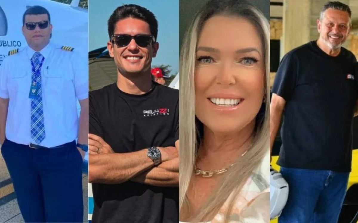 Nélio Maria Batista Pessanha e Renan Saes, além do casal de empresários Débora Belanda Ortolani e Luiz Ortolani - Reprodução