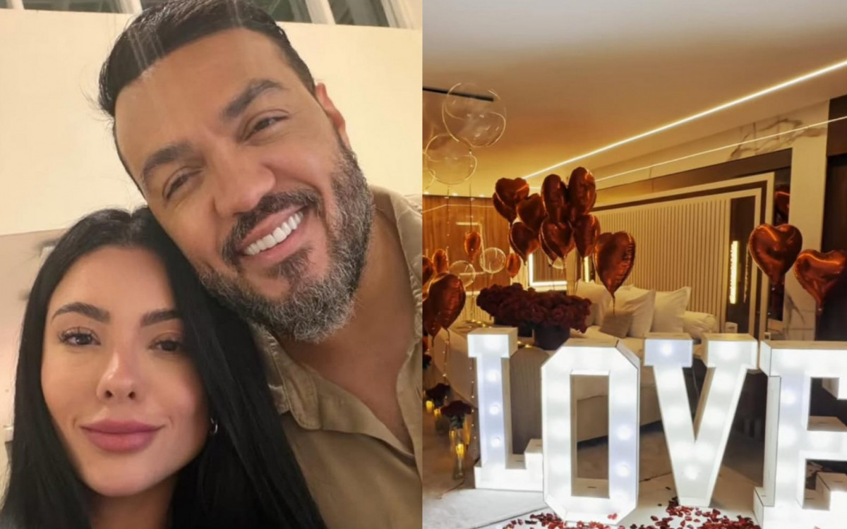 Belo faz surpresa romântica para Rayane Figliuzzi