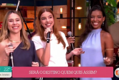 Gabriela Medvedovsky, Daphne Bozaski e Mell Muzzillo cantam no 'É de Casa' e web reage