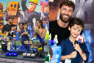 Léo Pereira e Tainá Militão se reencontram em festa do filho após polêmicas