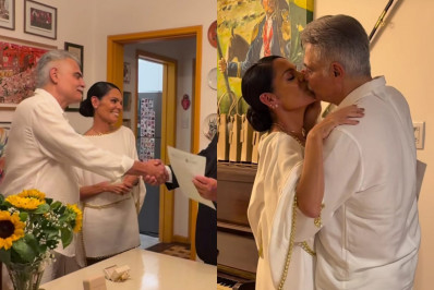 Tarcísio Filho e Mocita Fagundes se casam após 17 anos juntos