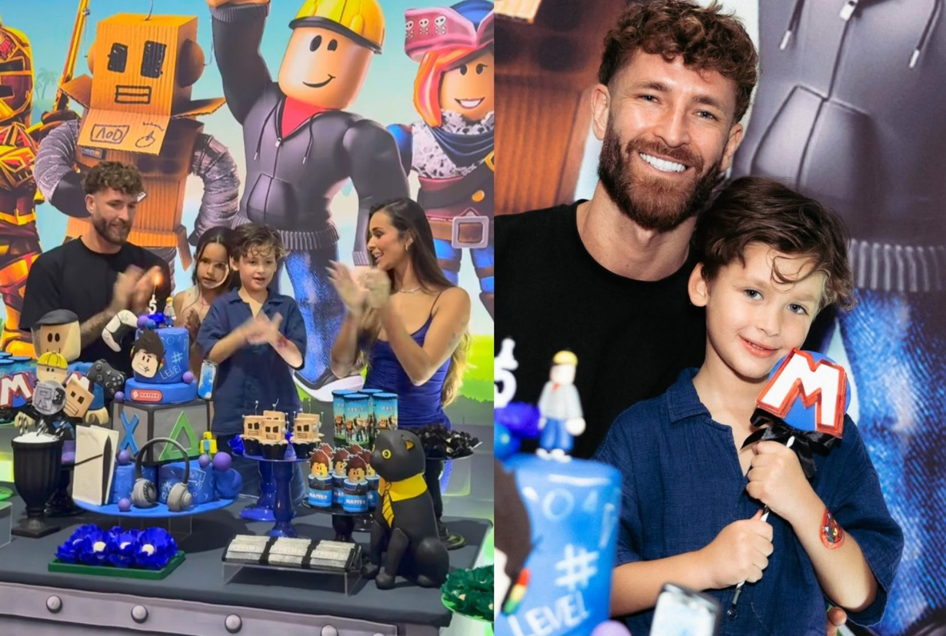 Léo Pereira e Tainá Militão se reencontram em festa do filho após polêmicas