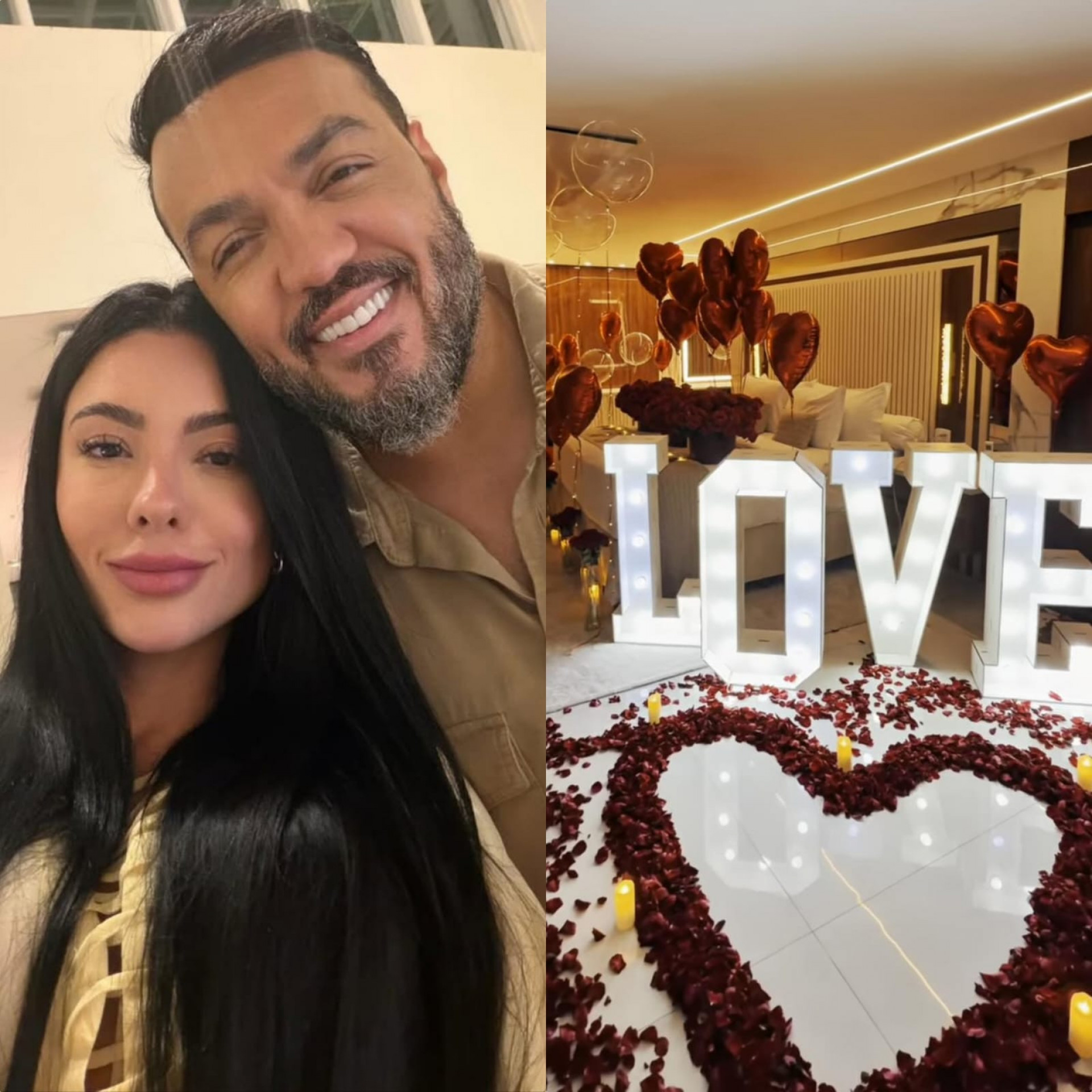 Belo faz surpresa romântica para Rayane Figliuzzi - Reprodução de vídeo / Instagram