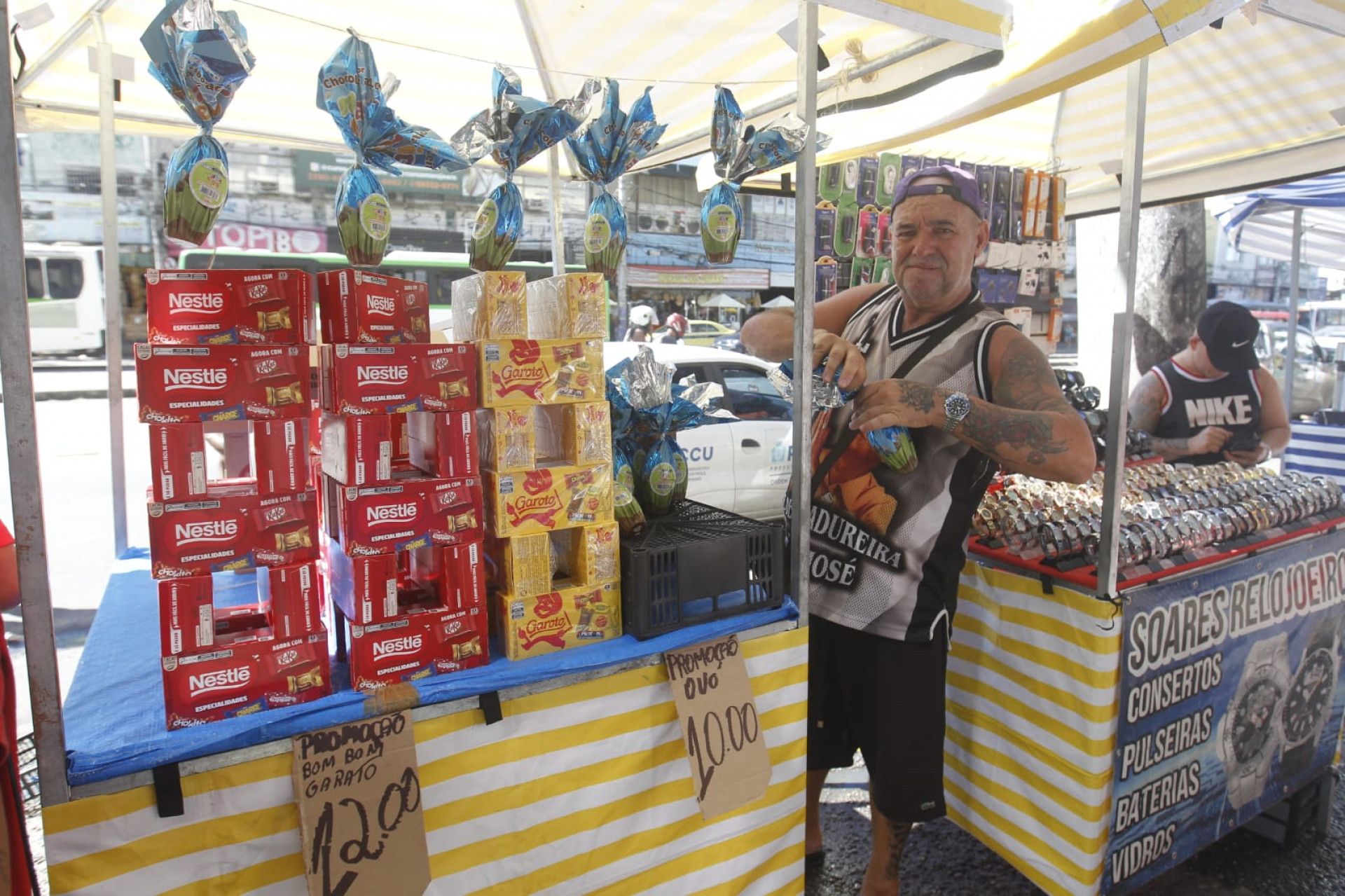 Nico Oliveira diz que vendas do lado de fora do Mercadão de Madureira estão ruins - Reginaldo Pimenta / Agência O Dia