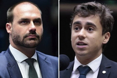 Eduardo Bolsonaro critica Nikolas Ferreira após comentário irônico: 'Versão caricata de si mesmo'