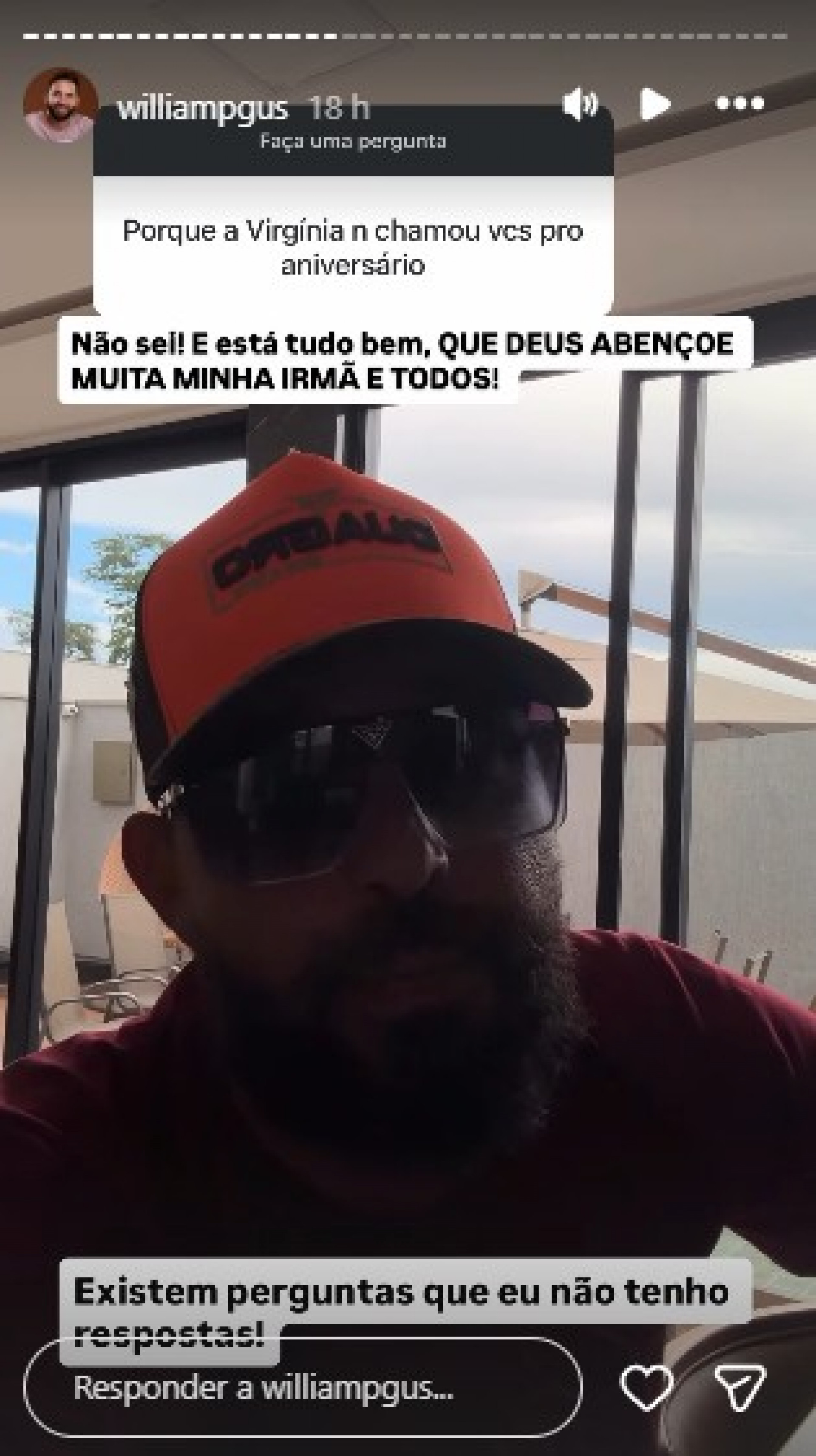 Irmão de Virginia, William Gusmão se pronuncia após não ter sido convidado para aniversário da influenciadora - Reprodução de vídeo / Instagram