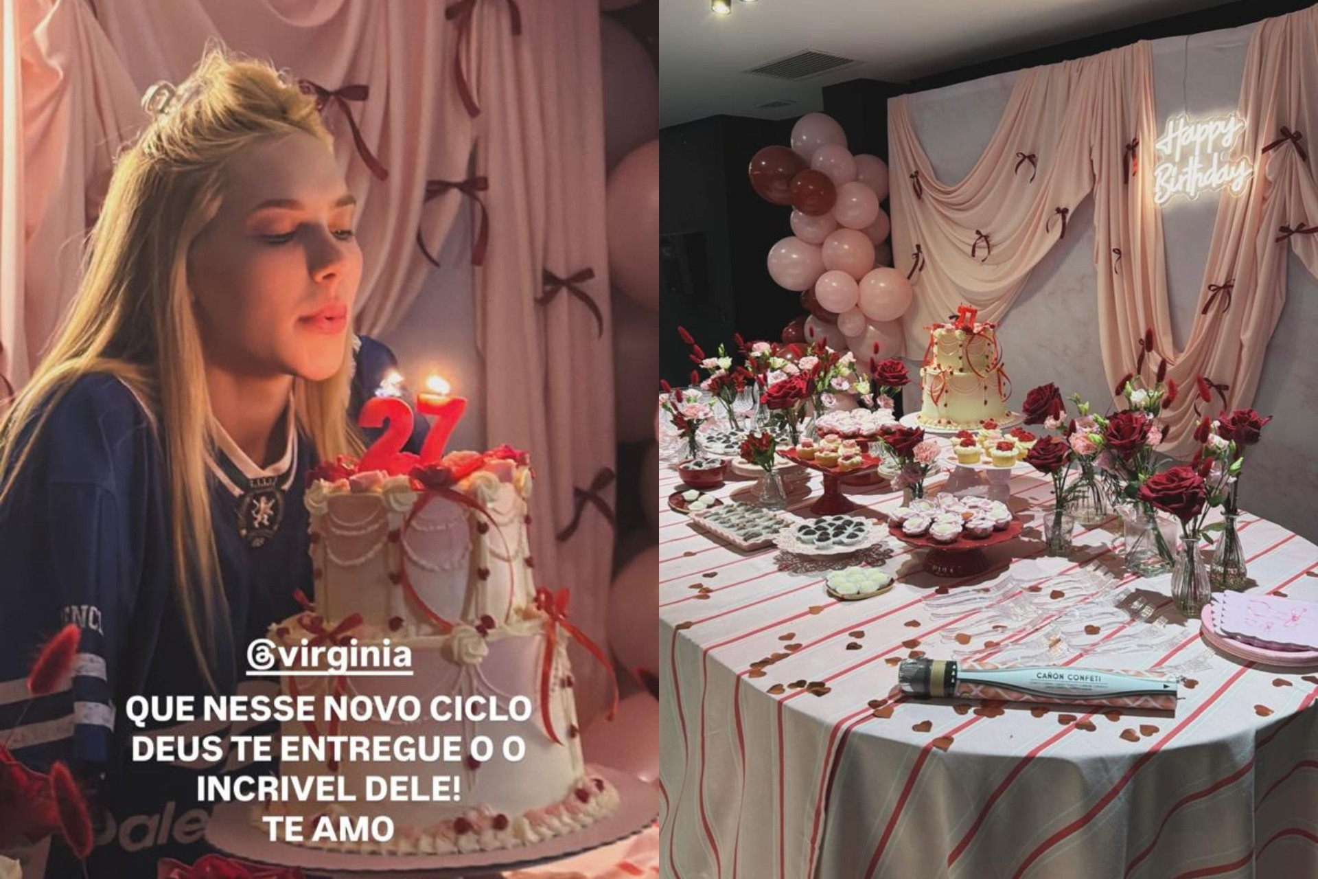Em Madri, Virginia ganha festa surpresa de Vini Jr. e amigos