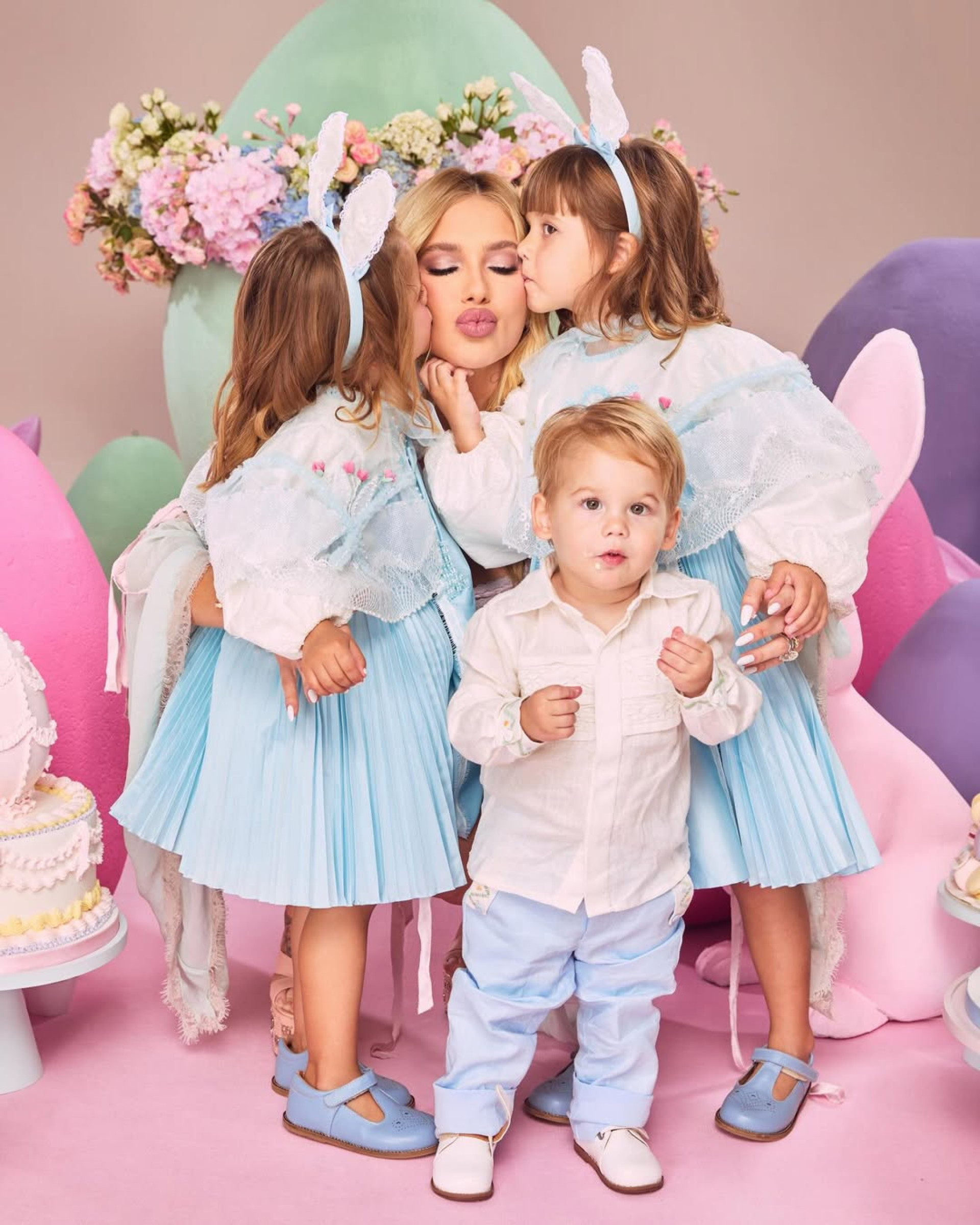 Virginia Fonseca e os filhos, Maria Alice, Maria Flor e José Leonardo - Reprodução / Instagram