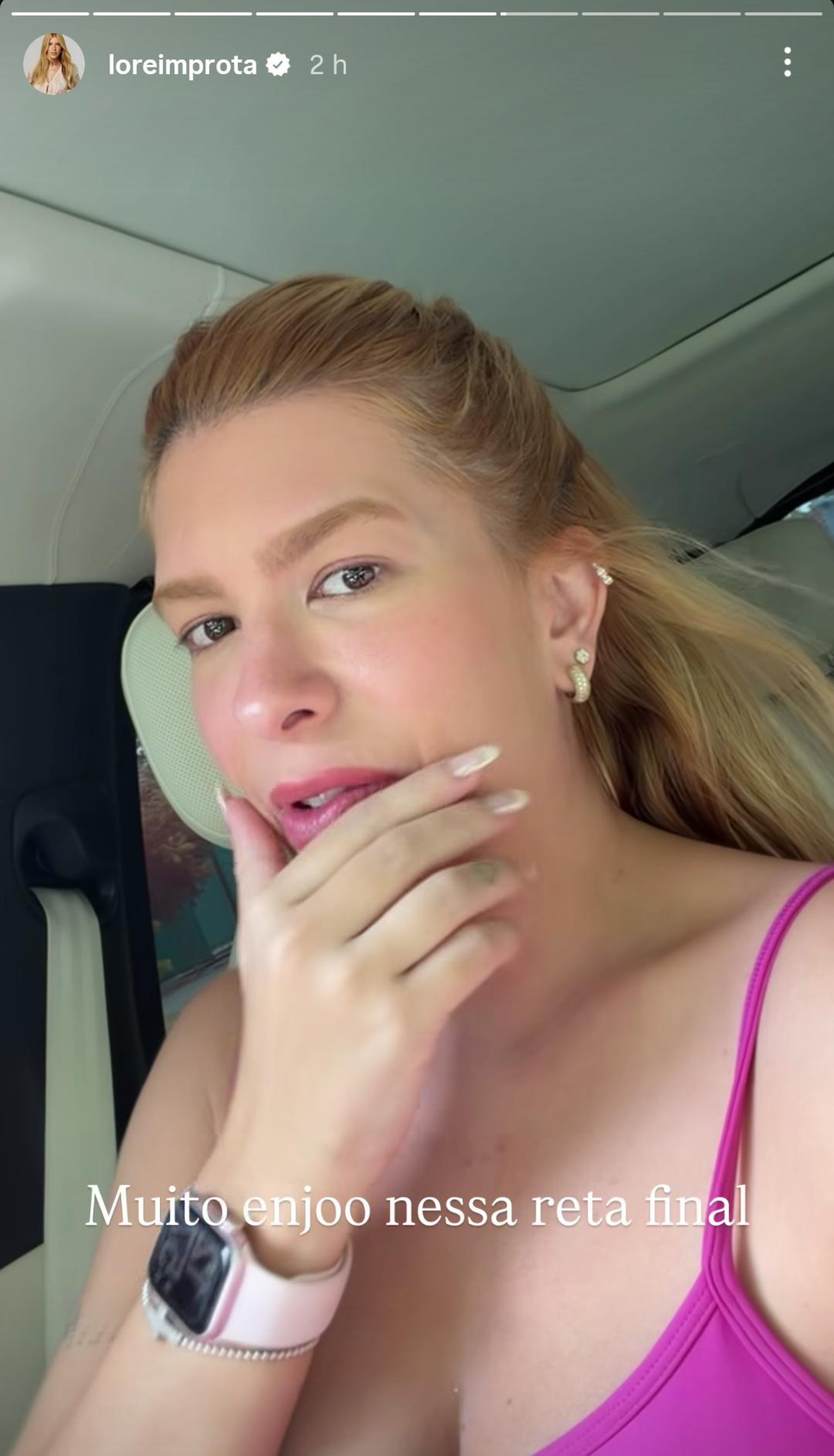 Nos oito meses de gestação, Lore Improta desabafa sobre enjoos - Reprodução de vídeo / Instagram