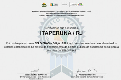 Selo FSNA consolida Itaperuna na região, como referência em gestão social