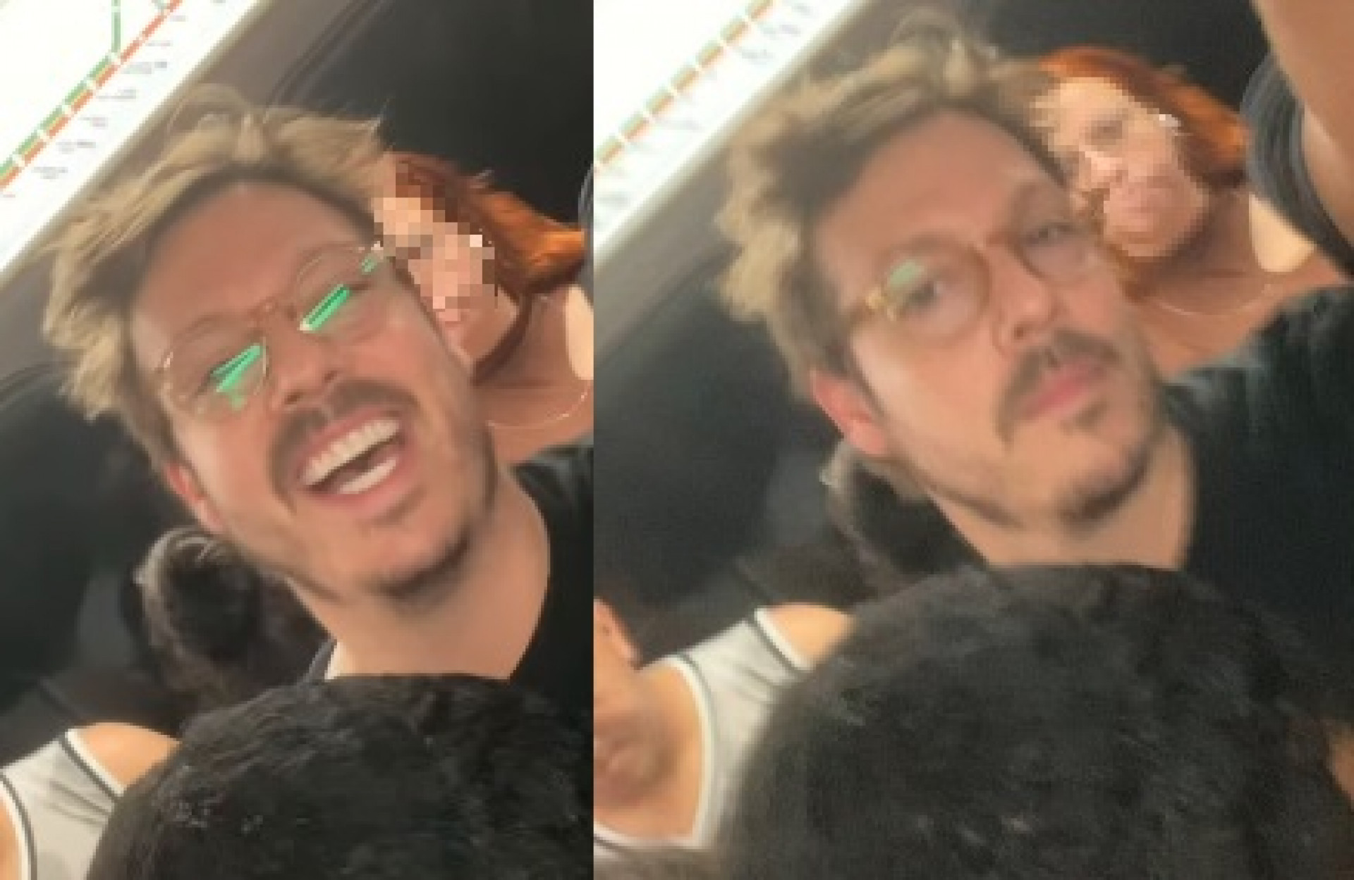 Vídeo: Fabio Porchat é flagrado por passageiro em metrô lotado