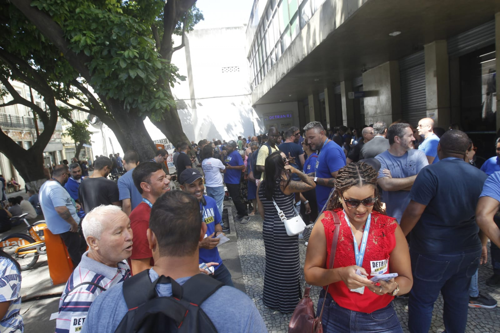 Servidores do Detran realizam ato no Centro do Rio nesta terça-feira (7) - Reginaldo Pimenta / Agência O Dia
