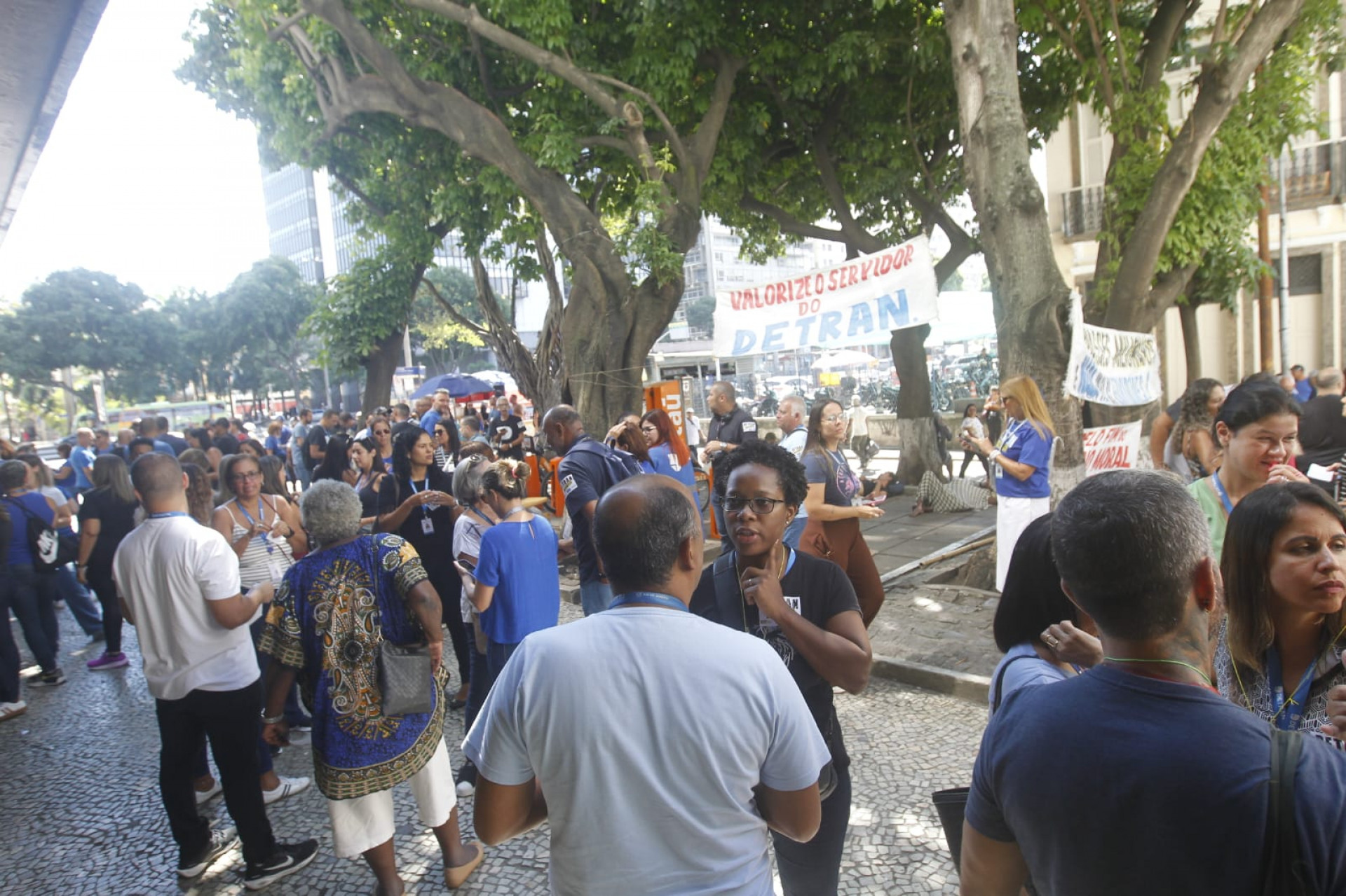 Servidores do Detran realizam ato no Centro do Rio nesta terça-feira (7) - Reginaldo Pimenta / Agência O Dia