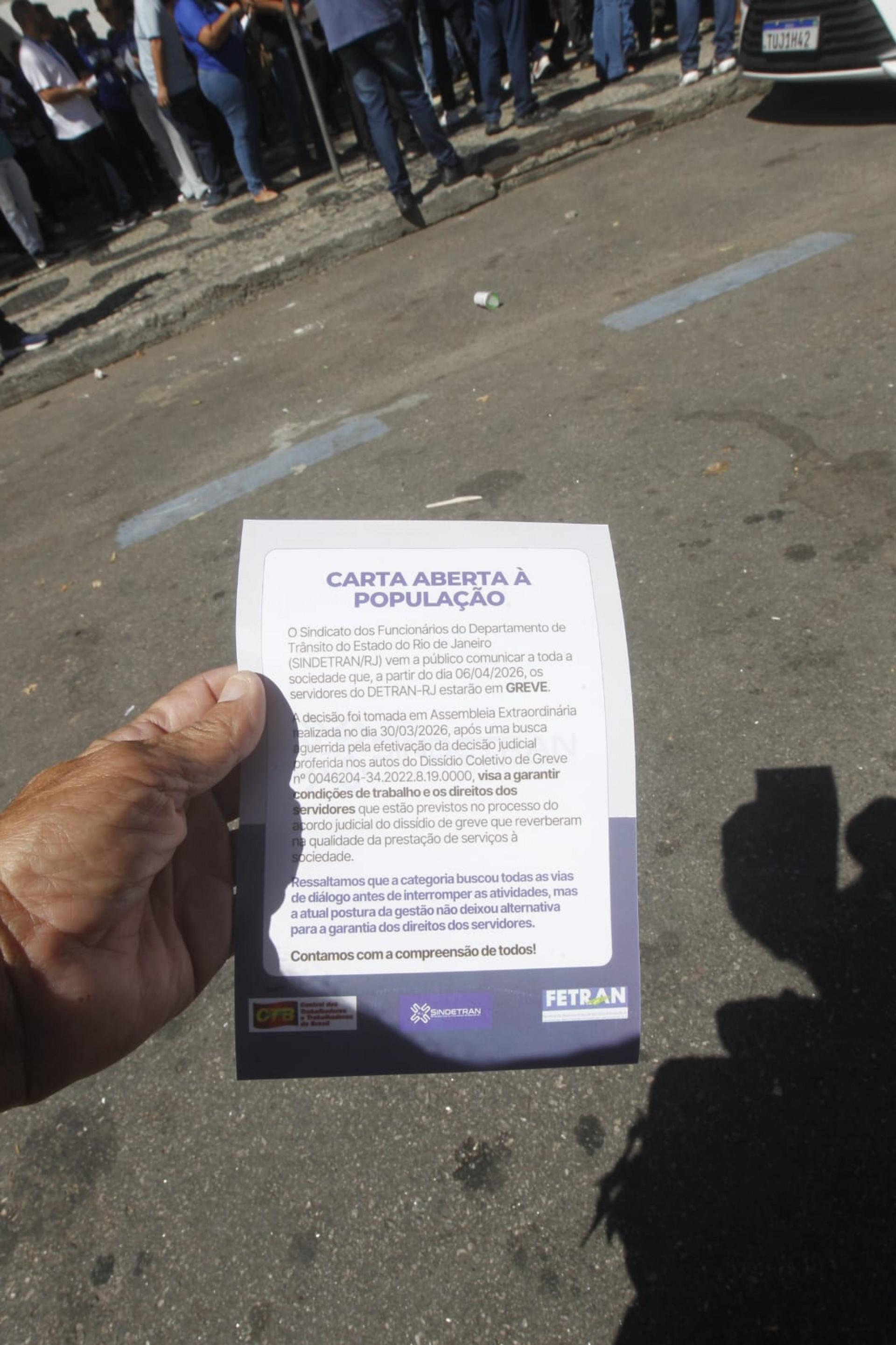 Servidores do Detran realizam ato no Centro do Rio nesta terça-feira (7) - Reginaldo Pimenta / Agência O Dia