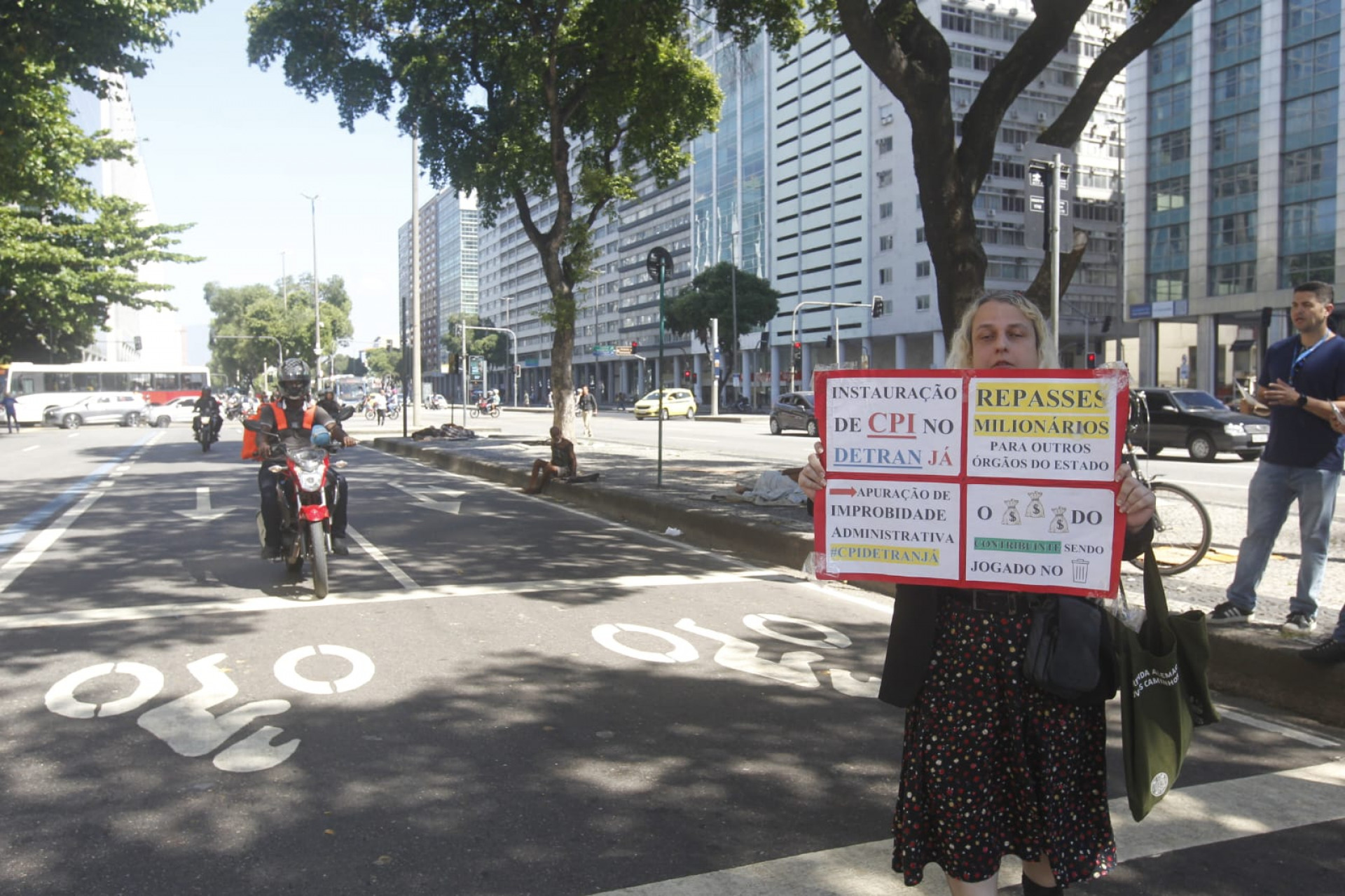 Servidores do Detran realizam ato no Centro do Rio nesta terça-feira (7) - Reginaldo Pimenta / Agência O Dia