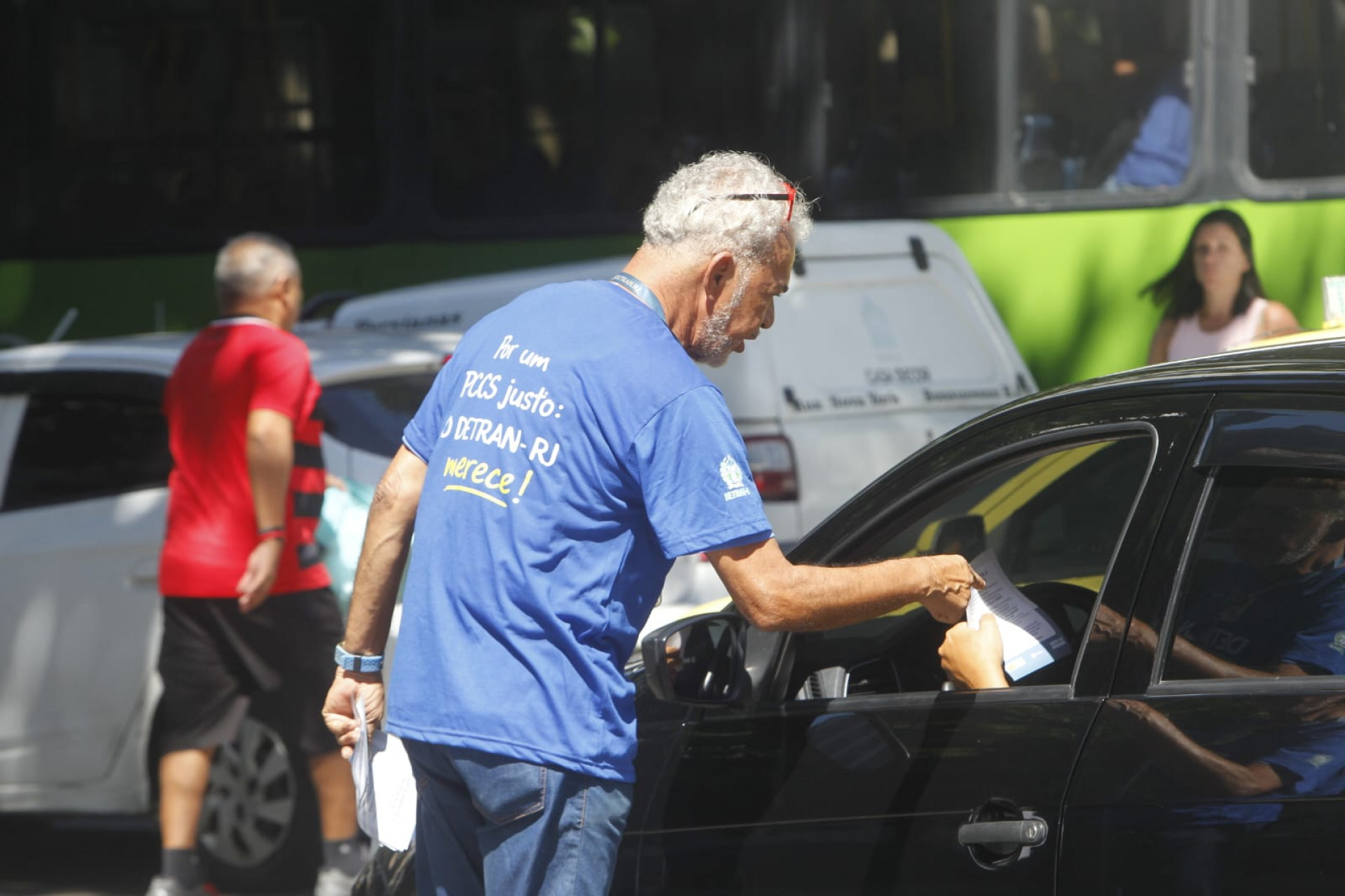 Servidores do Detran realizam ato no Centro do Rio nesta terça-feira (7) - Reginaldo Pimenta / Agência O Dia