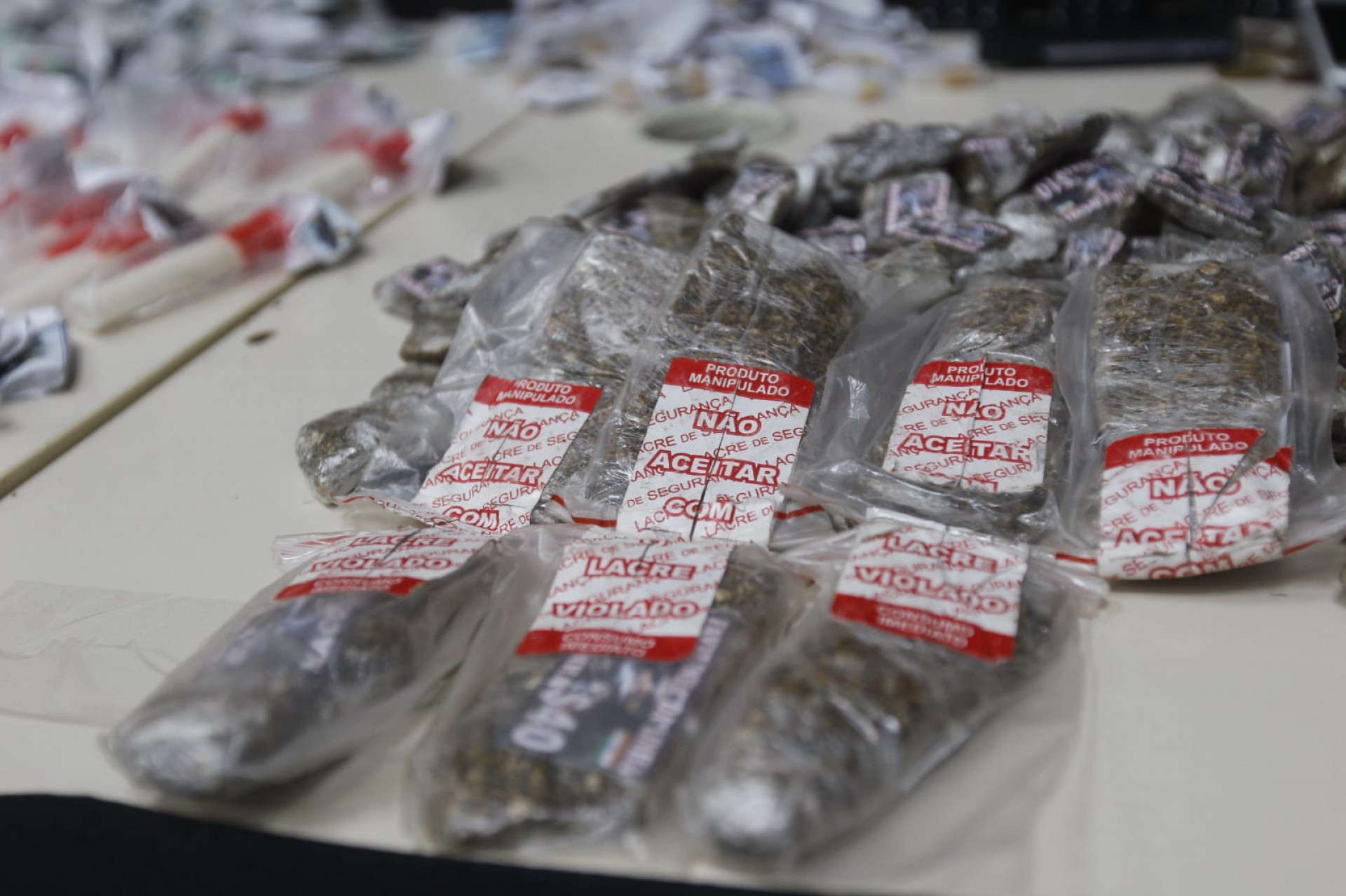 Drogas apreendidas tinham o selo 'Não aceite violado' - Reginaldo Pimenta / Agência O Dia