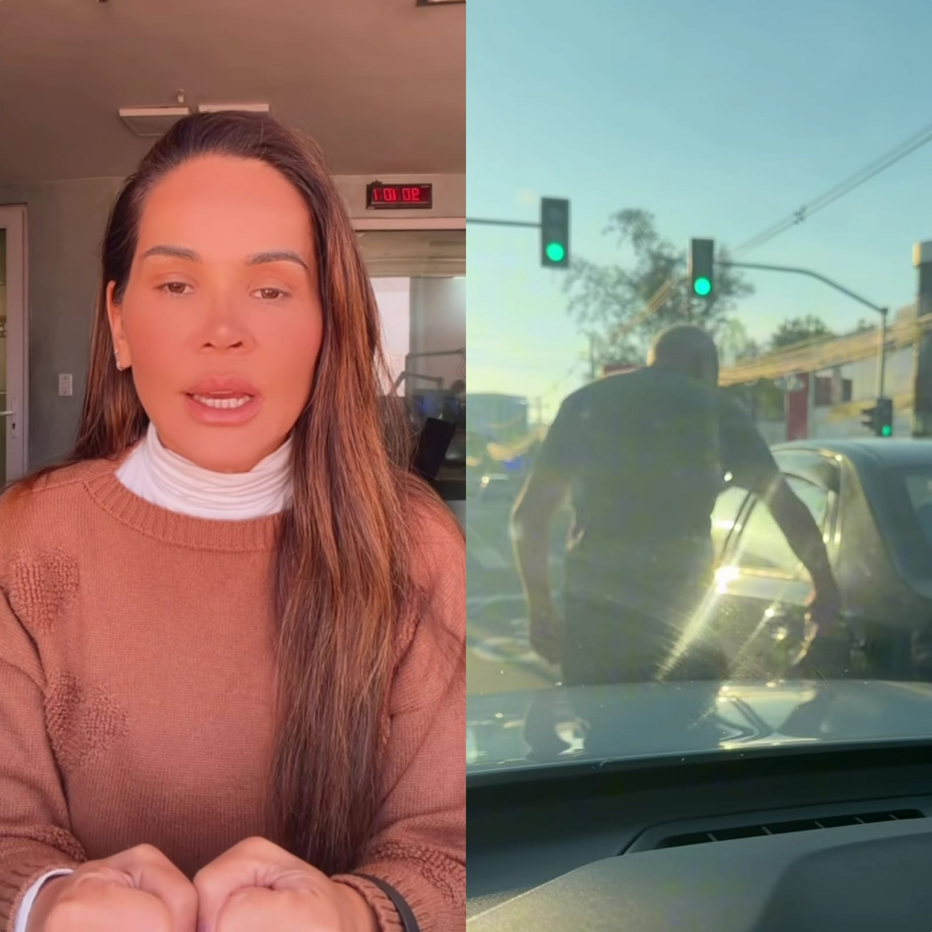 Apresentadora do SBT, Isabele Benito relata tens&atilde;o ap&oacute;s batida de carro no Rio - Reprodu&ccedil;&atilde;o de v&iacute;deo / Instagram