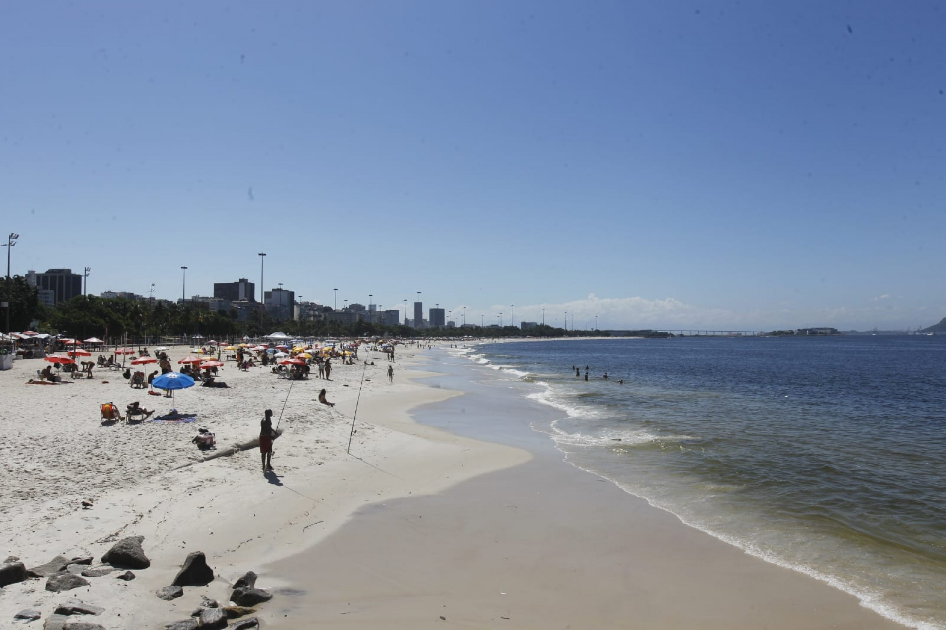 Movimentação na Praia do Flamengo, Zona Sul do Rio  - Reginaldo Pimenta 