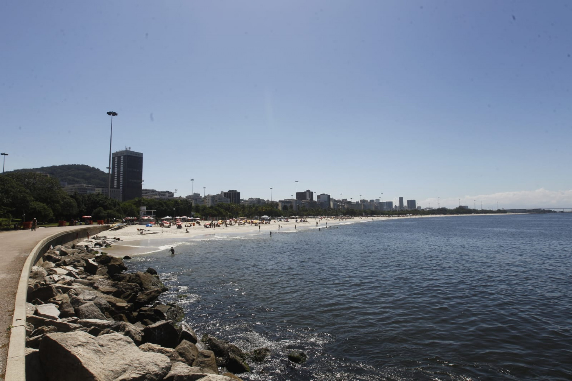 Movimentação na Praia do Flamengo, Zona Sul do Rio  - Reginaldo Pimenta 