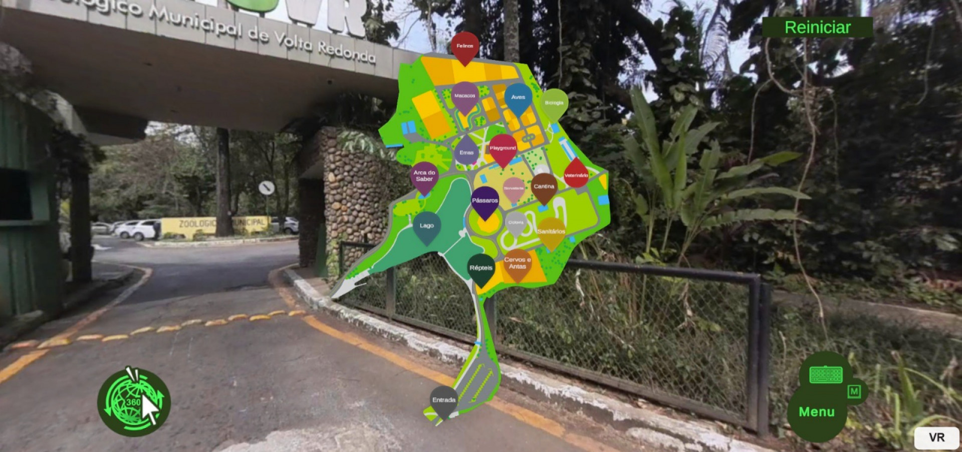 Tour virtual do Zoo-VR está disponível na internet