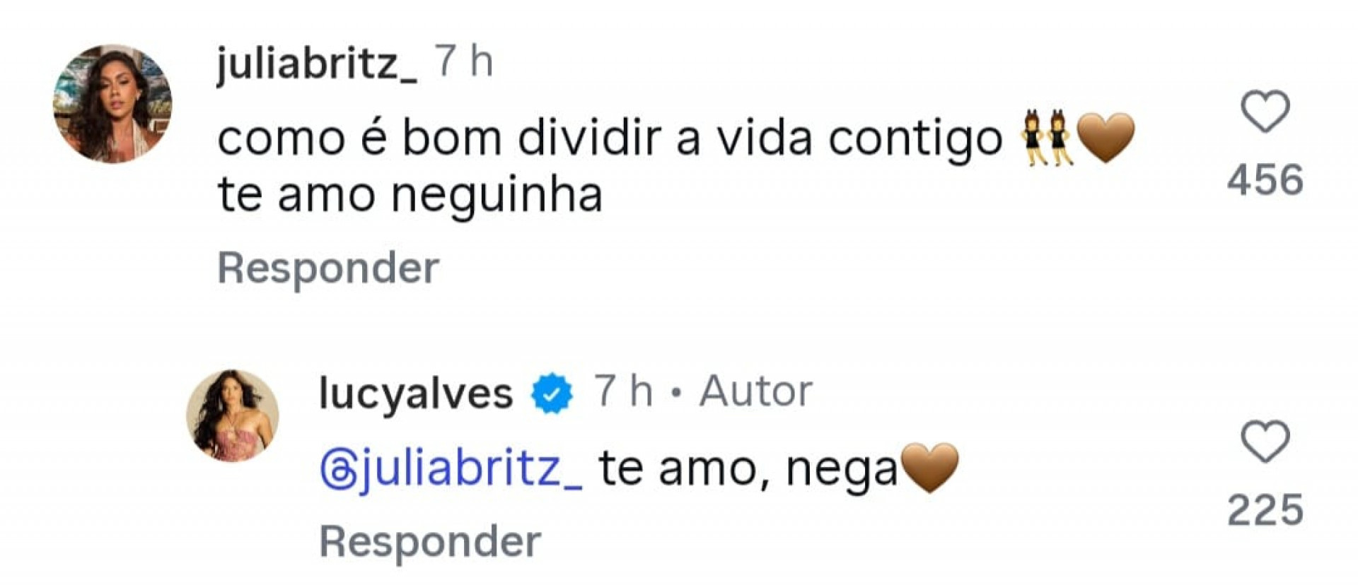 Lucy Alves assume relacionamento com influenciadora e troca declarações nas redes - Reprodução Instagram