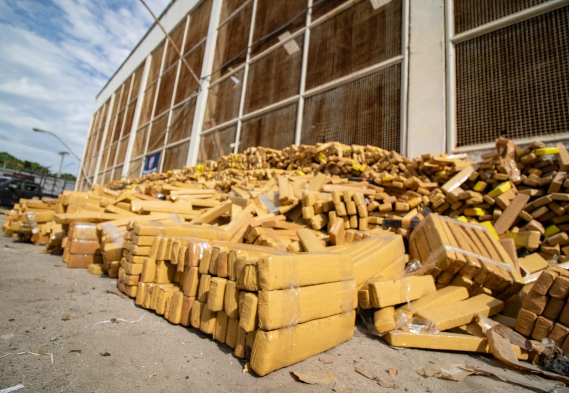 Cerca de 48 toneladas de maconha foram apreendidas pelo BAC na Maré - Érica Martin / Agência O Dia
