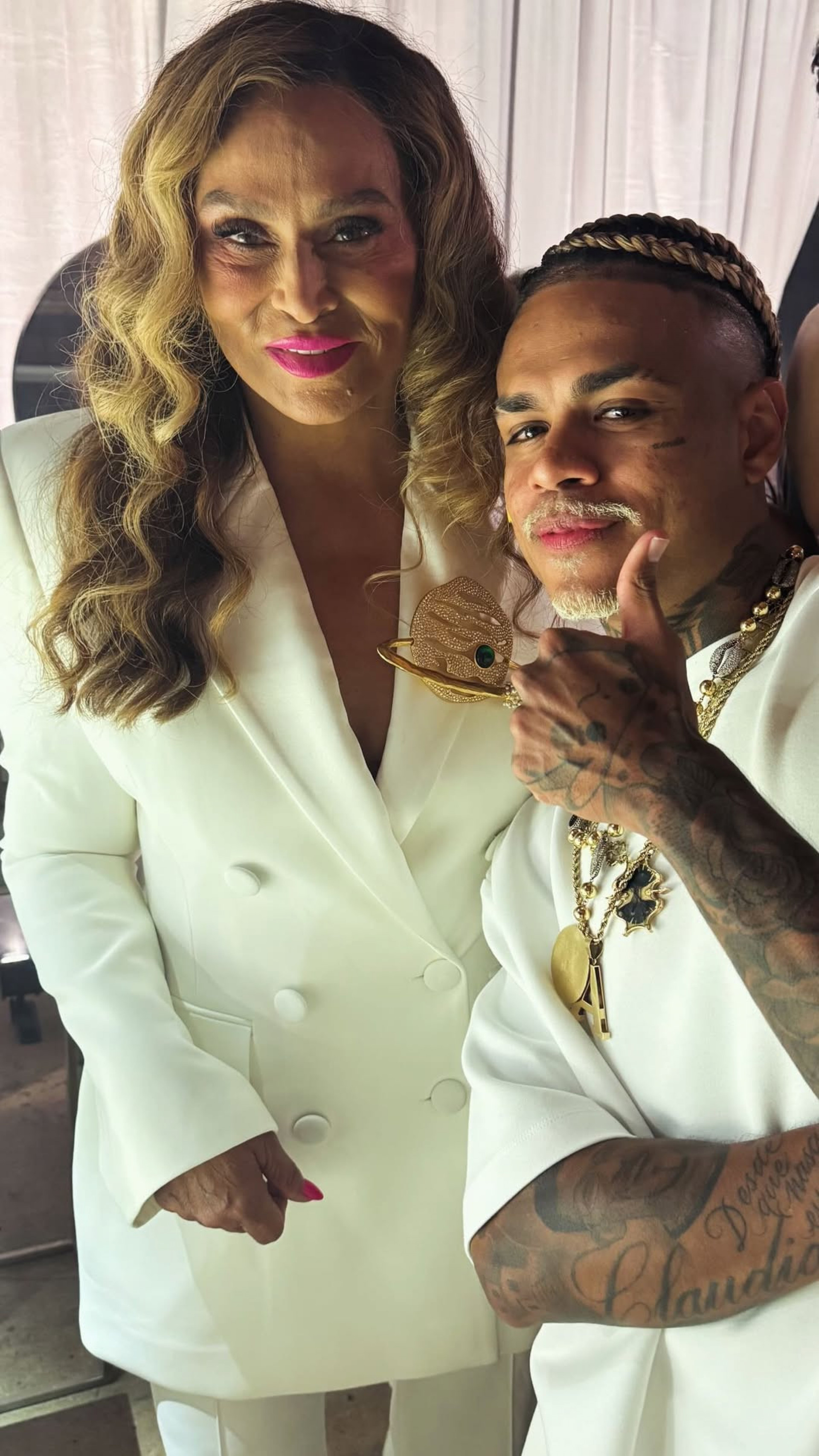 MC Cabelinho posa com a m&atilde;e de Beyonc&eacute;   - Reprodu&ccedil;&atilde;o do Instagram