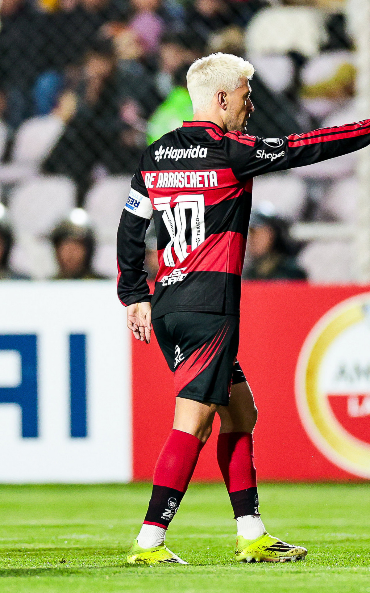 Arrascaeta em a&ccedil;&atilde;o contra o Cusco nesta quarta-feira (8), no Peru - Gilvan de Souza / Flamengo