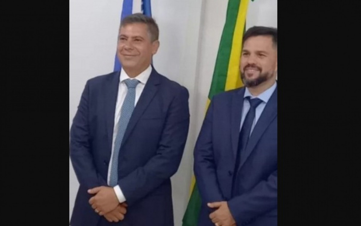 Prefeito Dr. Serginho (PL) e o vice-prefeito Miguel Alencar (União)