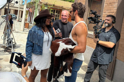 Chaiany visita gravação de 'Coração Acelerado'