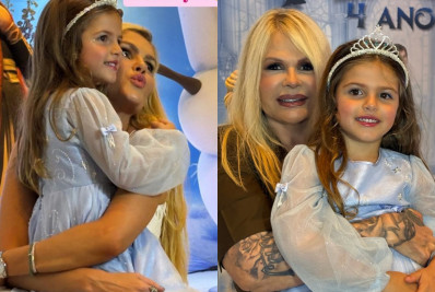 Bárbara Evans comemora aniversário da filha com presença da mãe, Monique Evans
