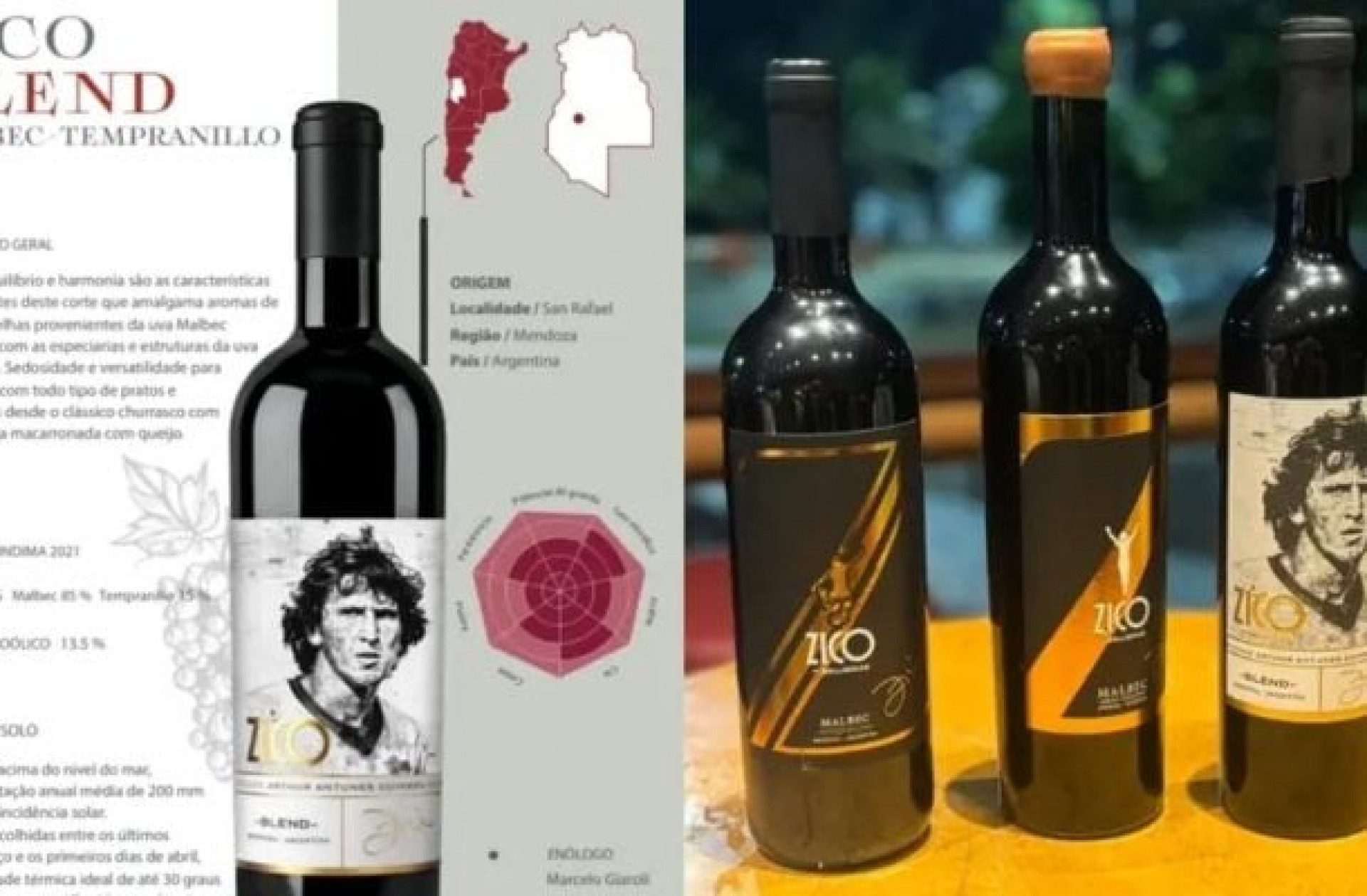 Zico lan&ccedil;a linha de vinhos com pre&ccedil;os de R$ 89 a R$ 569; veja perfis de sabor