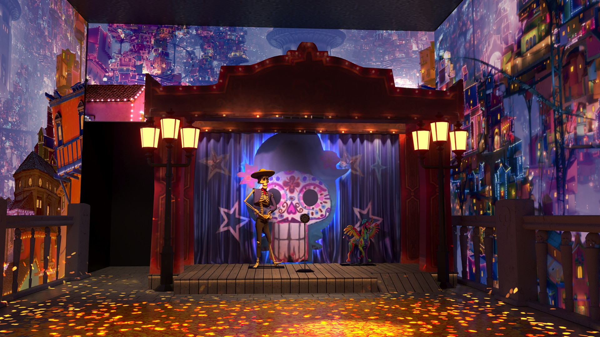 Mundo Pixar: Sala inspirada no filme ' Viva - A Vida é uma Festa' - Divulgação