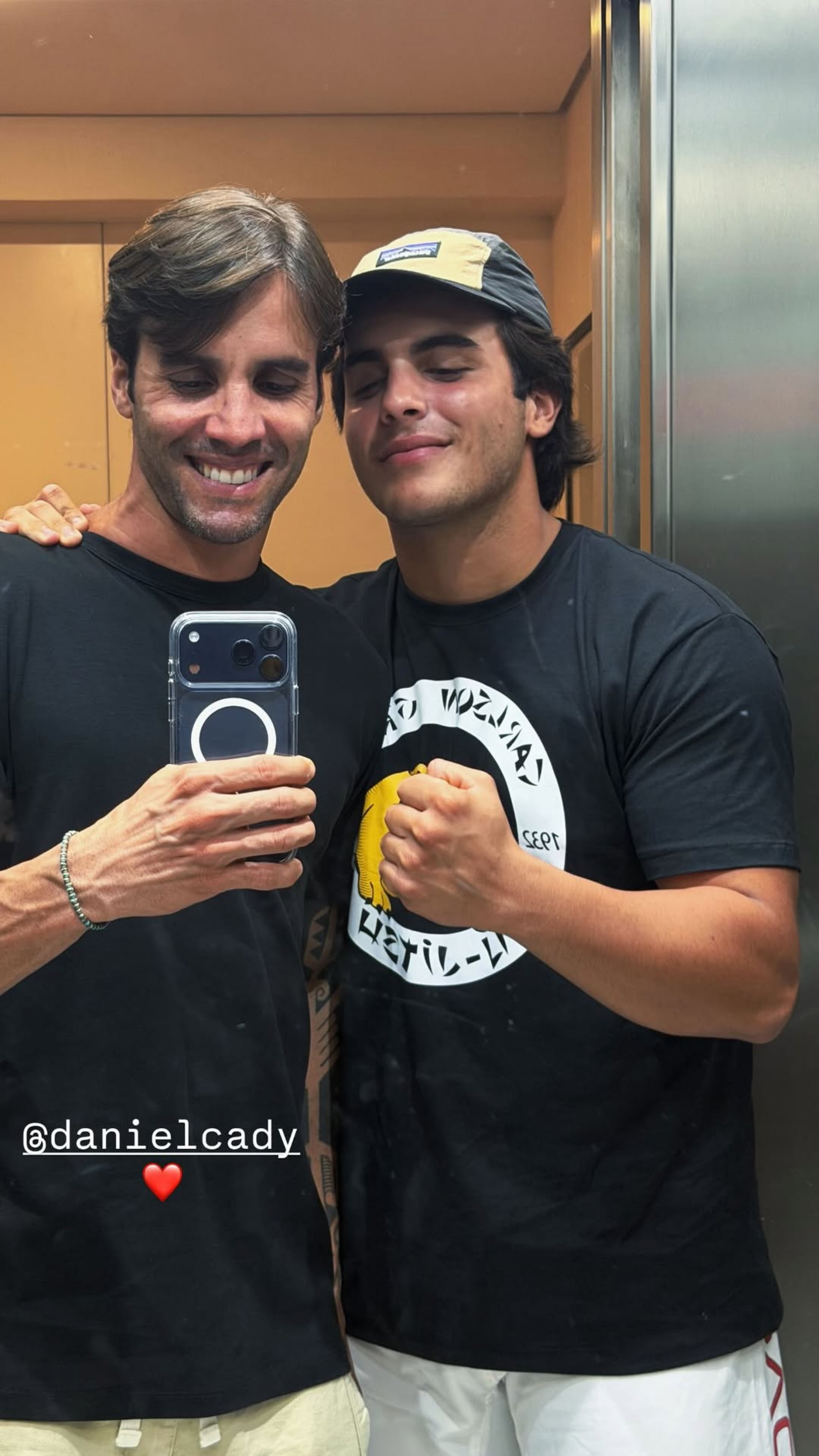 Daniel Cady e o filho, Marcelo Sangalo  - Reprodução / Instagram