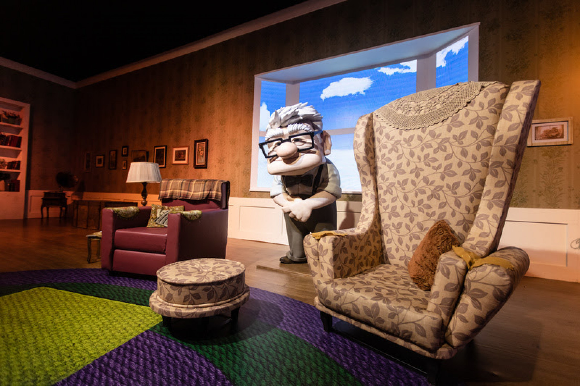 Exposição imersiva 'Mundo Pixar': sala inspirada no filme UP - Altas Aventuras - Divulgação